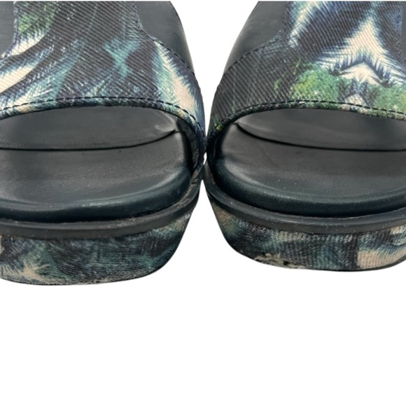 Camper Damas Green Navy Tropical Wedge Platform Sandals Women’s EU 38 US 7.5 - Picture 6 of 16